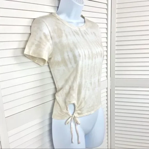 Aerie Neutral Tie Dye Keyhole Tee | Size XS | NEW - Picture 2 of 8